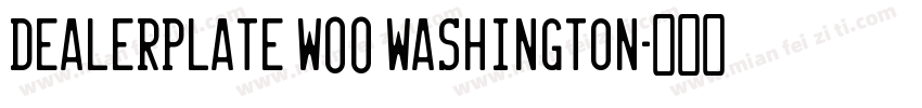 Dealerplate W00 Washington字体转换